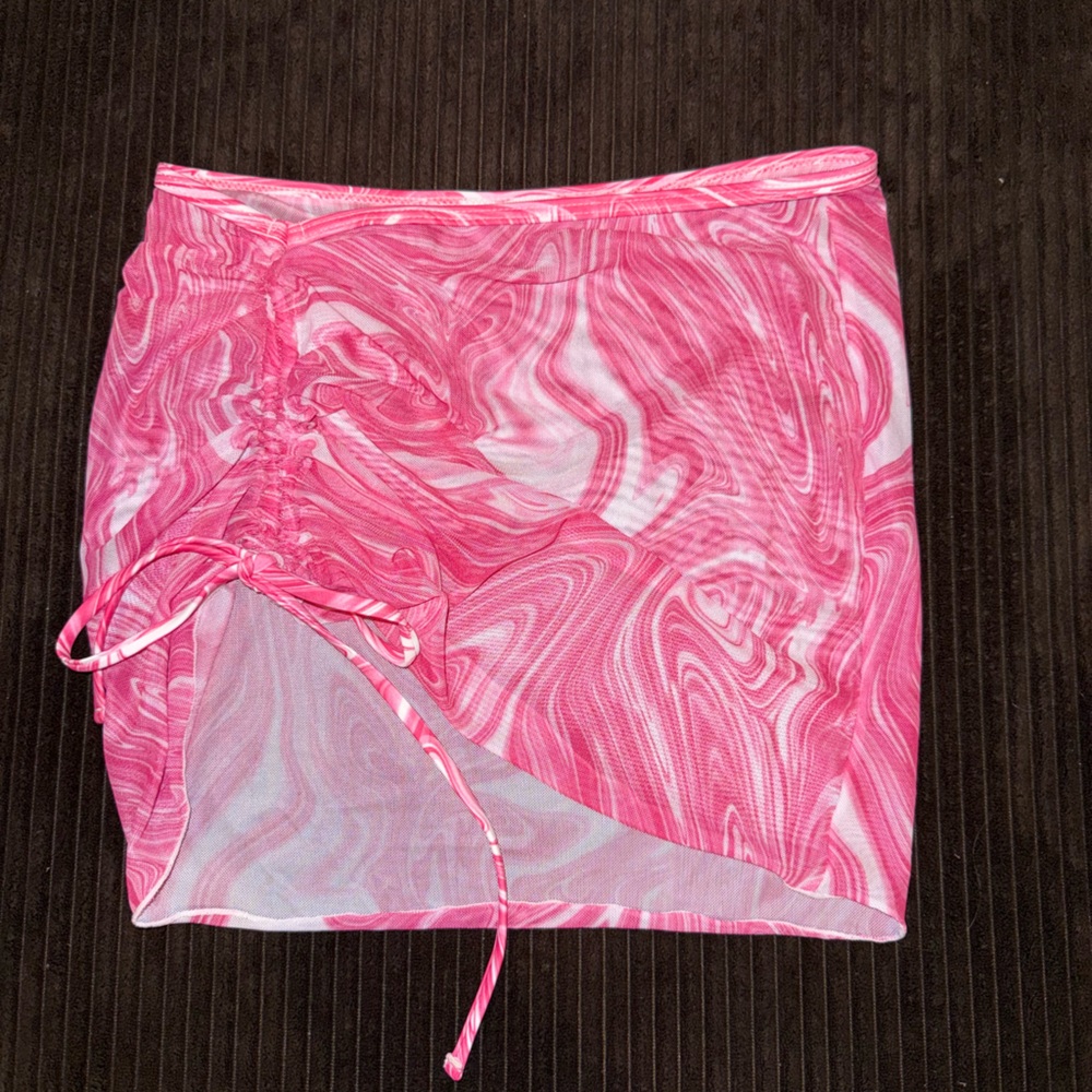 Pink Swirl Mini Skirt